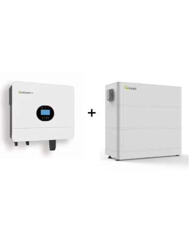 Growatt SPF6000ES + Set Batteria 5kWh | Inverter Off-Grid Monofase